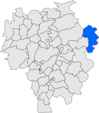 Posizione del comune sulla mappa della provincia