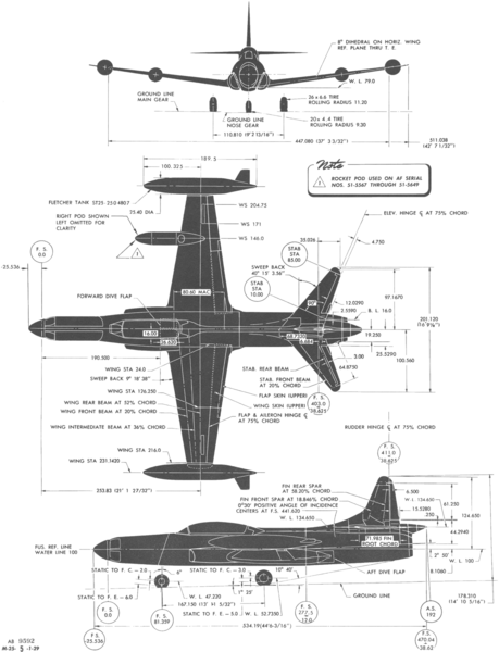 File:Lockheed F-94C Starfire 3-view silhouette.png