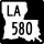 Louisiana Highway 580 marker