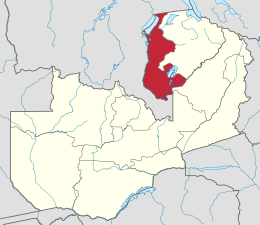 Provincia di Luapula – Mappa
