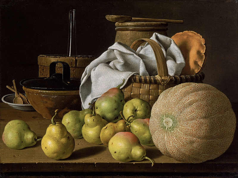 File:Luis Meléndez - Still Life with Melon and Pears - Google Art Project.jpg