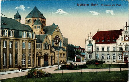 Mülheim Ruhr. Synagoge und Post