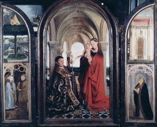 <i>Madonna of Nicolas van Maelbeke</i> Triptych attributed to Jan van Eyck