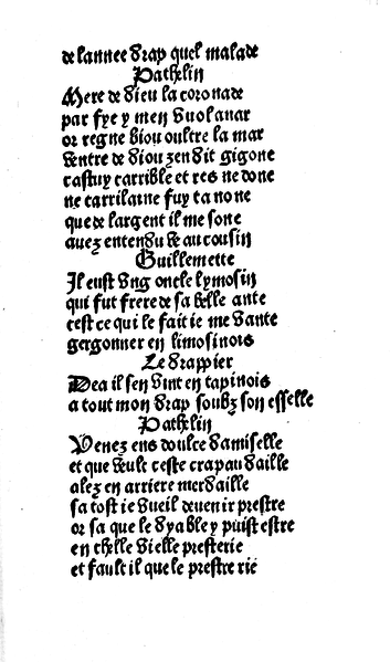 File:Maistre Pierre Pathelin, reproduction en facsimilé de 1485, Le Roy, 1907, page 055 n&b.png