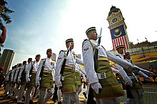 A march past on Malaysia Day Malaysia Day Event 2011.jpg