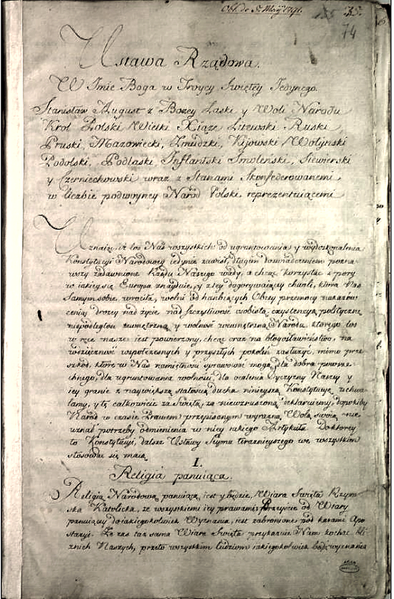 File:Manuscript of the Constitution of the 3rd May 1791.PNG