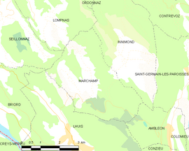 Mapa obce Marchamp