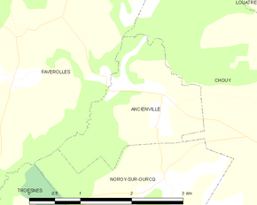 Poziția localității Ancienville
