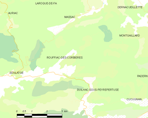 Poziția localității Rouffiac-des-Corbières