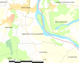 Mapa obce Ménétréol-sous-Sancerre