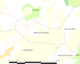 Mapa obce Bard-lès-Époisses