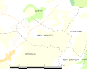 Poziția localității Bard-lès-Époisses
