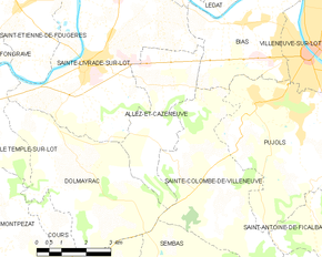 Poziția localității Allez-et-Cazeneuve