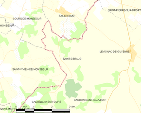 Poziția localității Saint-Géraud