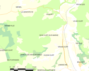 Poziția localității Soncourt-sur-Marne
