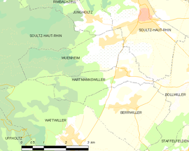 Mapa obce Hartmannswiller