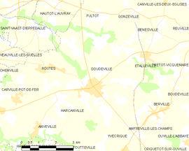 Mapa obce Doudeville