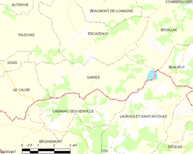 Mapa obce Gariès