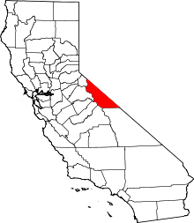 Harta e Mono County në Kaliforni