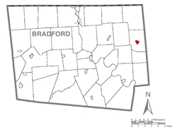 Vị trí trong Quận Bradford, Pennsylvania