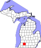 Map of Michigan highlighting Kalamazoo County.svg Map of Michigan highlighting Kalamazoo County.svg