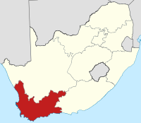 Map of South Africa with the Western Cape highlighted.svg