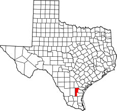 Map of Texas highlighting Jim Wells County.svg