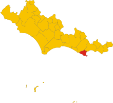 Gaeta within the province of Latina