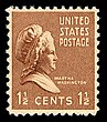 Почтовая марка С портретом Марты Вашингтон.