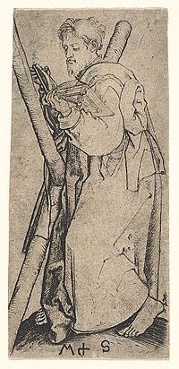 Martin Schongauer - Der Apostel Andreas (L 43).jpg