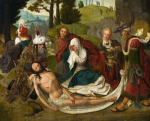 The lamentation over the dead Christ