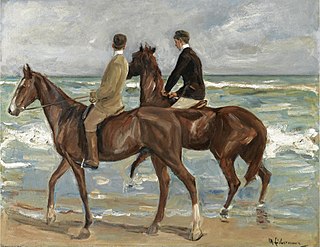 <i>Two Riders on the Beach</i> 1901 paintings by Max Liebermann