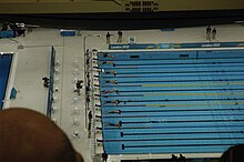 Start of the men's 100m Butterfly heat 6 Men's 100m Butterfly heat 6 (2).JPG