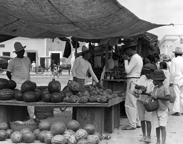 File:Merida Yucatan Fruit Stand at Market 1925.tif
