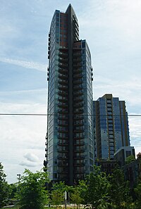 Mirabella Tower edge - Portland, Oregon.JPG