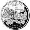 Mississippi quarter dollar coin