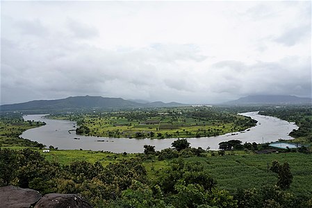 Nira river necklace point near Bhatgar dam, Pune District