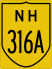 National Highway 316A marker