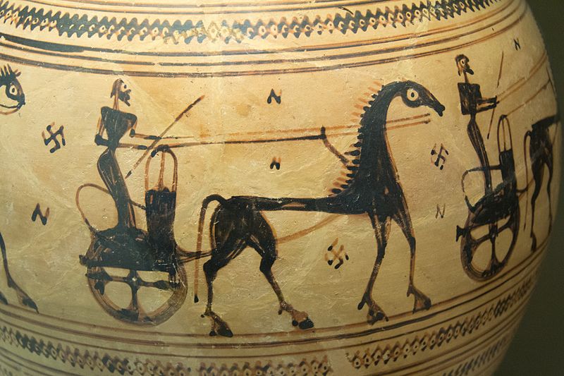 File:Neck amphora with chariot procession, Athens, 700 BC, BM, GR 1936.10-17.1, 142913.jpg