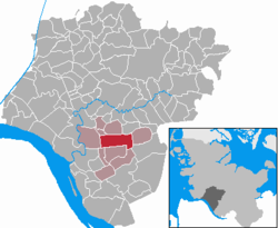 Elhelyezkedése Schleswig-Holstein térképén