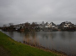 Zicht op woningen van Nieuweland vanaf de Sweelincklaan