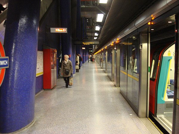Platform 2 at North Greenwich