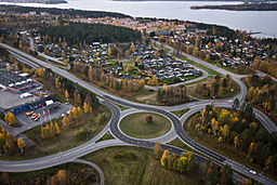 Flygfoto över Notviken i Luleå