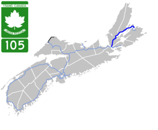 <span class="mw-page-title-main">Nova Scotia Highway 105</span> Highway in Nova Scotia