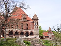 Oakes Ames Memorial Hall and Ames Free Library (North Easton, MA).JPG