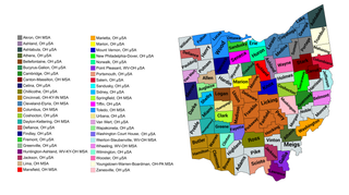 <span class="mw-page-title-main">Ohio statistical areas</span> Ohio statistical areas