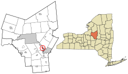 Localização no condado de Oneida e no estado de Nova York.