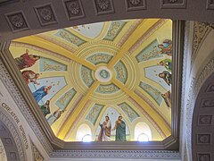 Main dome interior painting depicting the Descent of the Holy Spirit as tongues of fire which settled over the heads of Jesus' disciples