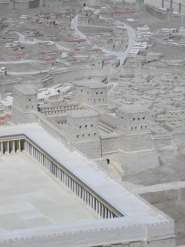 A model of the Antonia Fortress—currently in the Israel Museum