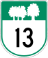 Route 13 Schild